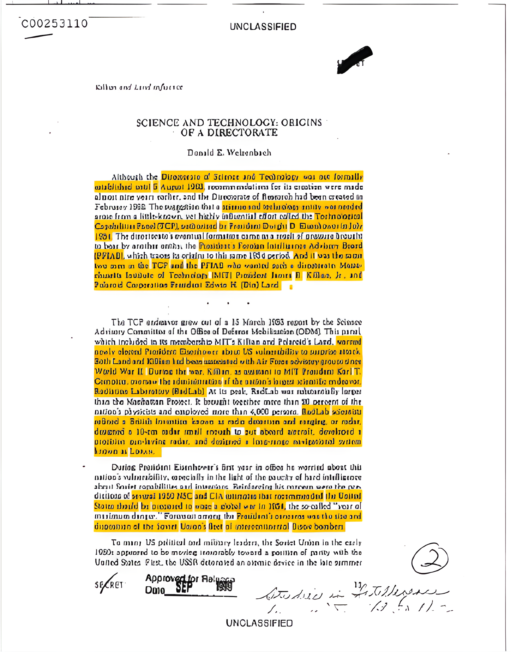 Cold War Reports Highlighted Document